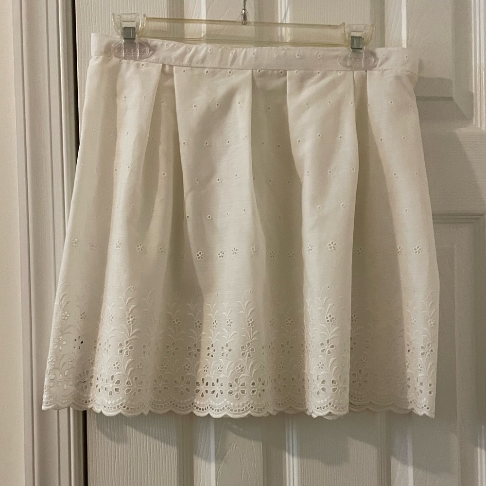 White Eyelet Skirt